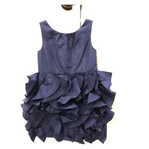 Crewcuts Collection Girls Navy Silk Taffeta Dress